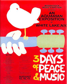 Woodstock Müzik Festivali'nin afişi