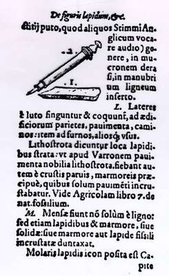 Bilinen ilk kurşunkalem çizimi Konrad Gesner'in fosiller hakkındaki 1565 tarihli kitabında yer alıyor.