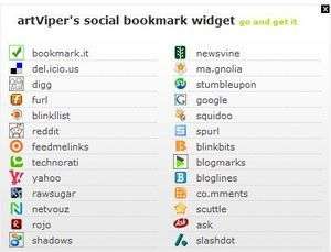 mooSocialize - ajax based social bookmark widget