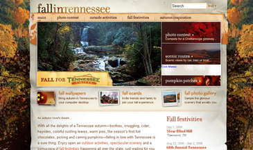 2006 yılının 50 güzel sitesinden biri, fall.tnvacation.com