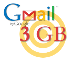 Gmail 3 GB sınırını aştı