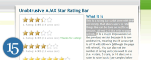 unobtrusive ajax star rating bar