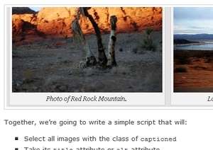 How to Auto Caption Images Using MooTools