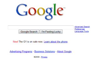 google anasayfasında ilk reklam