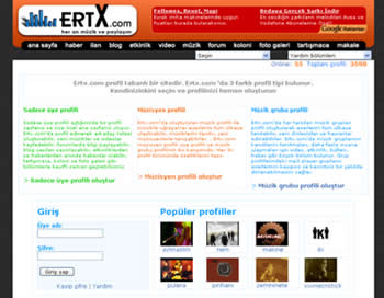 ertx.com profil tabanlı web portalı