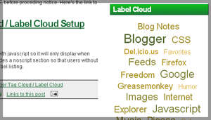 Blogger Add a Tag Cloud (Label Cloud)