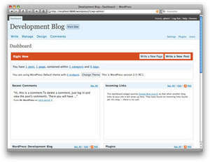Wordpress 2.5 Admin Panel Görüntüsü