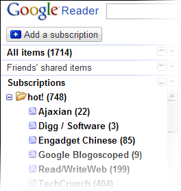 Google Reader Unread Count