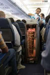 uçakta ekmek arası döner keyfi :)