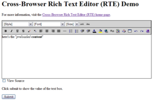 Cross-Browser Rich Text Editor