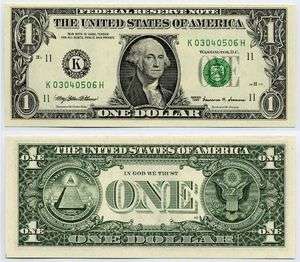 Amerikan Doları; 1 Dolar