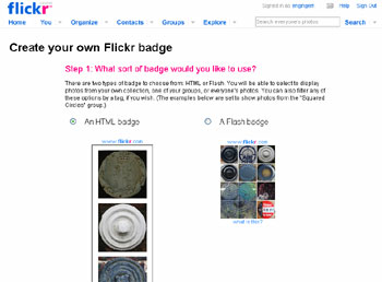 kendi flickr rozetinizi hazırlayın