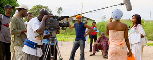 Nollywood'da bir film çekimi