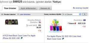 Türkiyeye gönderi yapan ürün ve satıcılarının listelenmesi