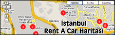 istanbul rent a car haritası