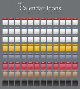 8 Free Daily Calender Icon Set for Blogs