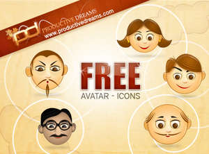 Free PSD Avatar Icon Set 