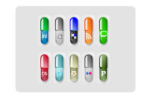 Social Pills: a free icon set 