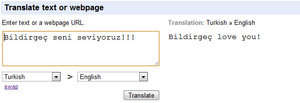 Google Translate bildirgec