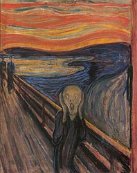Bi de bu Edvard Munch'ın çığlık resmi beni derinden etkiler...