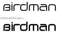 birdman font
