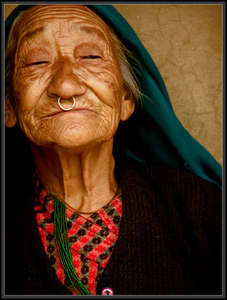 Beautiful old lady from Darap(Sikkim) village by Sukanto Debnath